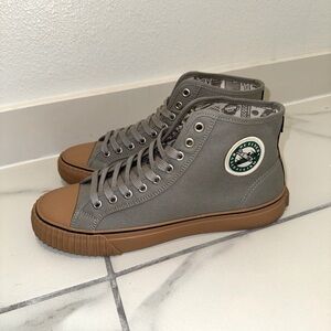 Converse Gray High-Top Sneakers with Tan Sole